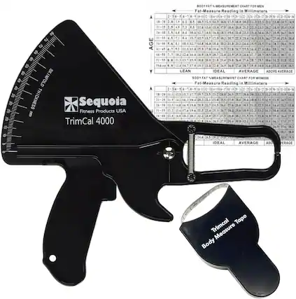 Sure, here is the corrected and grouped text from the image:
---
**Sequoia Fitness Products USA**
**TrimCal 4000**
**BODY FAT % MEASUREMENT CHART FOR MEN**
| AGE | 18-20 | 21-25 | 26-36 | 31-35 | 36-48 | 41-45 | 46-50 | 51-55 | 56-60 | 61-65 | 66+ |
|-----|------|------|------|------|------|------|------|------|------|------|
| 2-3 | 2.0 | 2.5 | 3.5 | 4.5 | 5.5 | 6.5 | 7.5 | 8.5 | 9.5 | 10.5 | 11.5 |
| 4-5 | 2.2 | 2.8 | 3.8 | 4.8 | 5.8 | 6.8