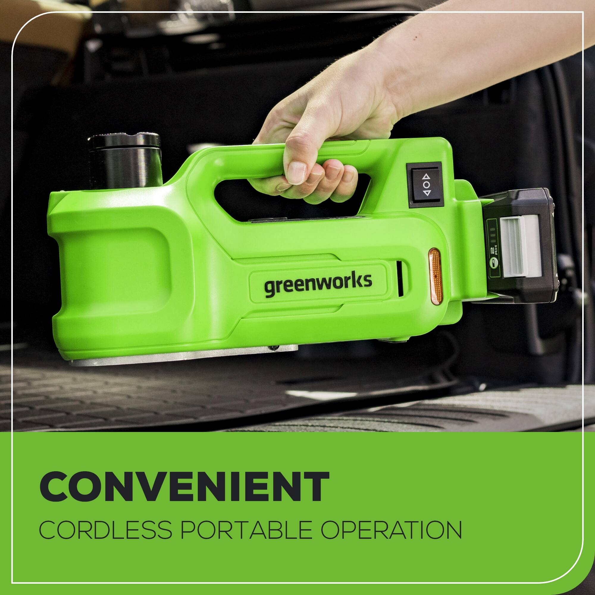 CONVENIENT CORDLESS PORTABLE OPERATION