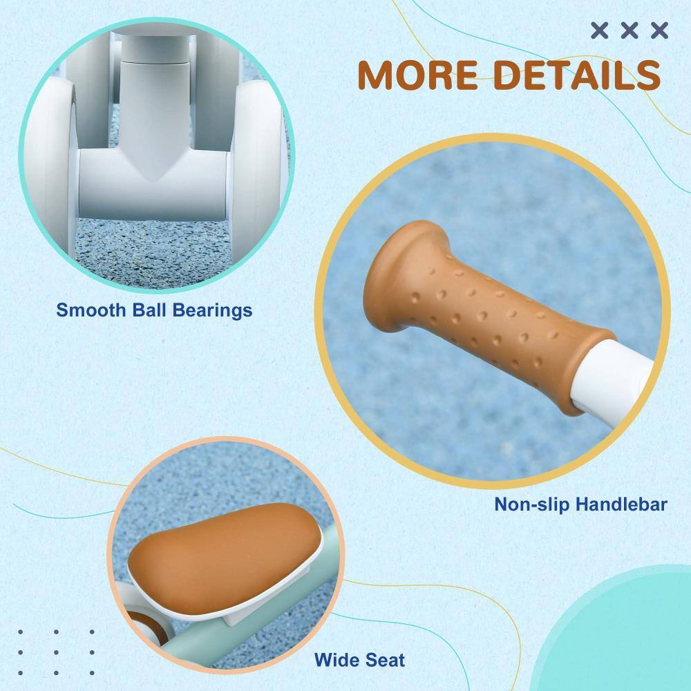 MORE DETAILS

- Smooth Ball Bearings
- Non-slip Handlebar
- Wide Seat