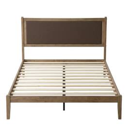 FurniFact - Solid Wood Platform Bed - Barnwood