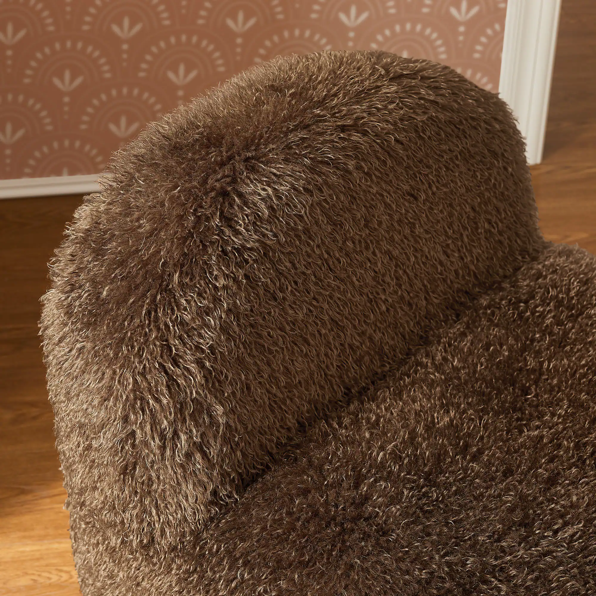Alt View 1. Modway - Mina Faux Fur Accent Chair by Modway - Brown.