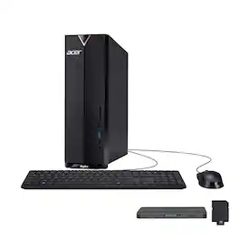 Acer - Aspire XC Tower Desktop,Intel Celeron N4505,8GB RAM,512GB SSD+1TB Dock,Keyboard & Mouse,WiFi 6,Win 11 - Black