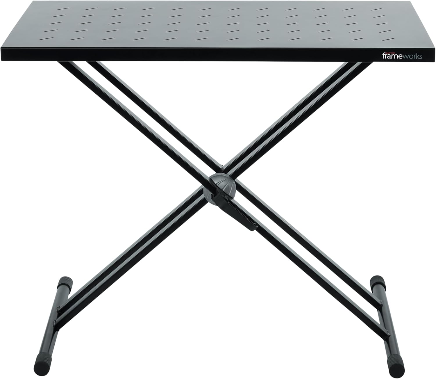 Angle. Gator Frameworks - Utility Table Top with Double-X Stand and 100 lb. Weight Capacity.