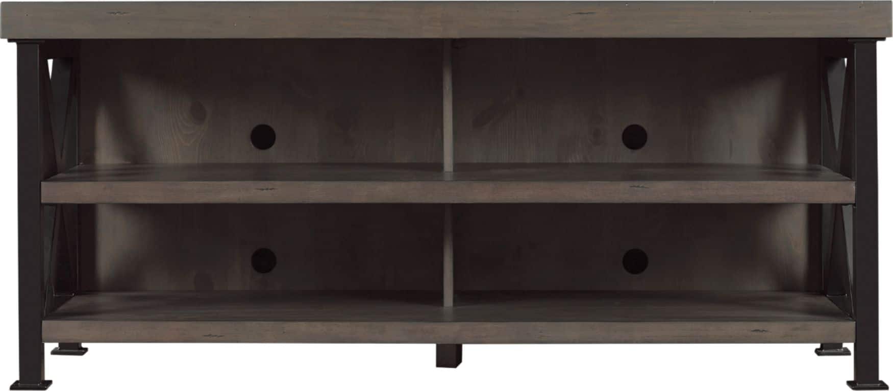 Front. Bell'O - Open Front TV Stand for Most Flat Screen TV's Up to 65" - Waxy Weathered Pine.