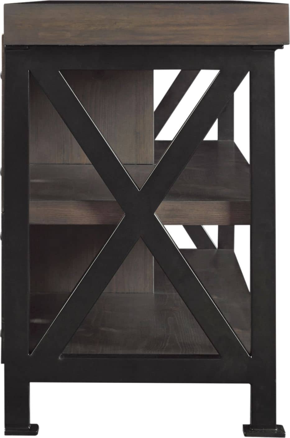 Alt View 12. Bell'O - Open Front TV Stand for Most Flat Screen TV's Up to 65" - Waxy Weathered Pine.