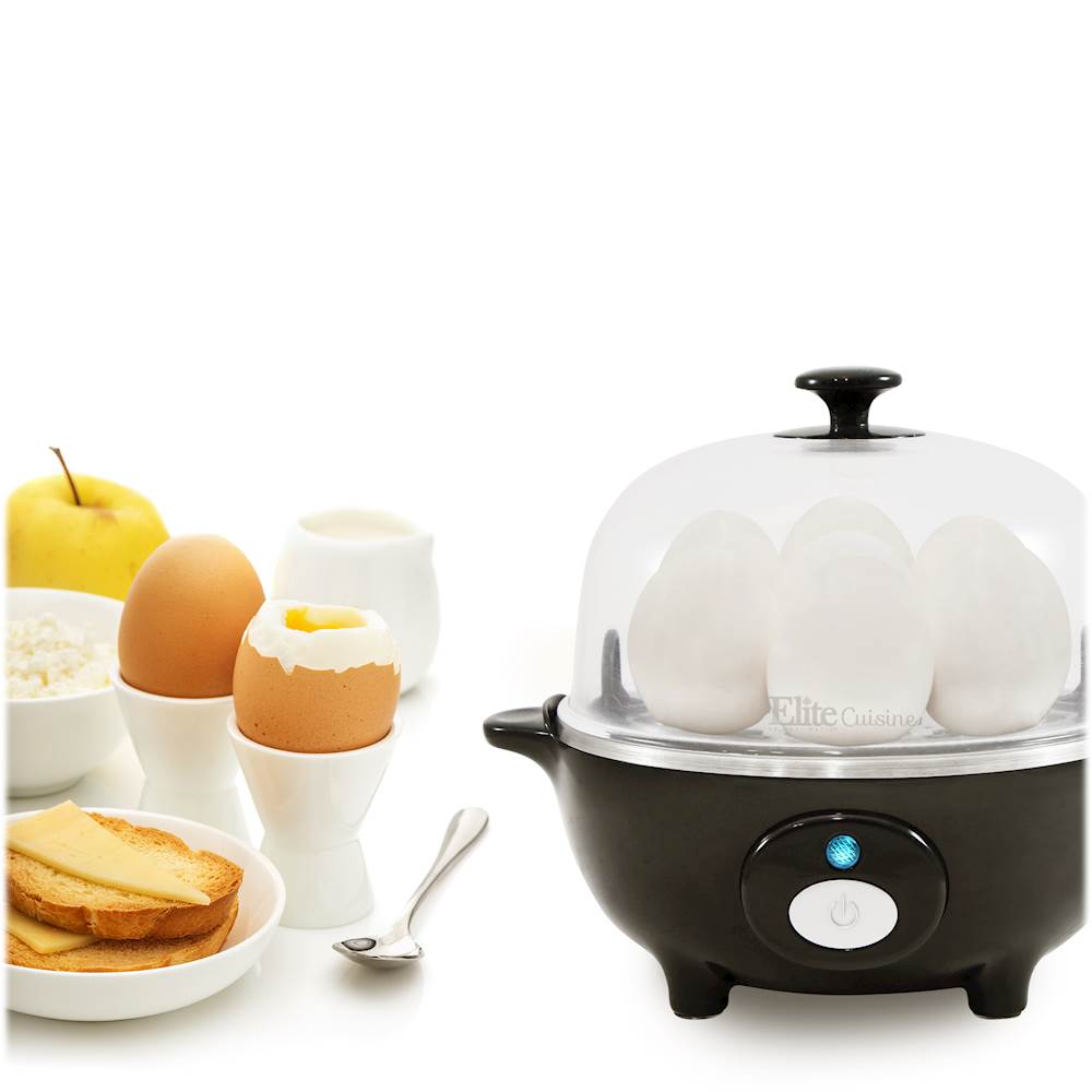 Elite Cuisine 7Egg Automatic Egg Cooker Black EGC007B Best Buy