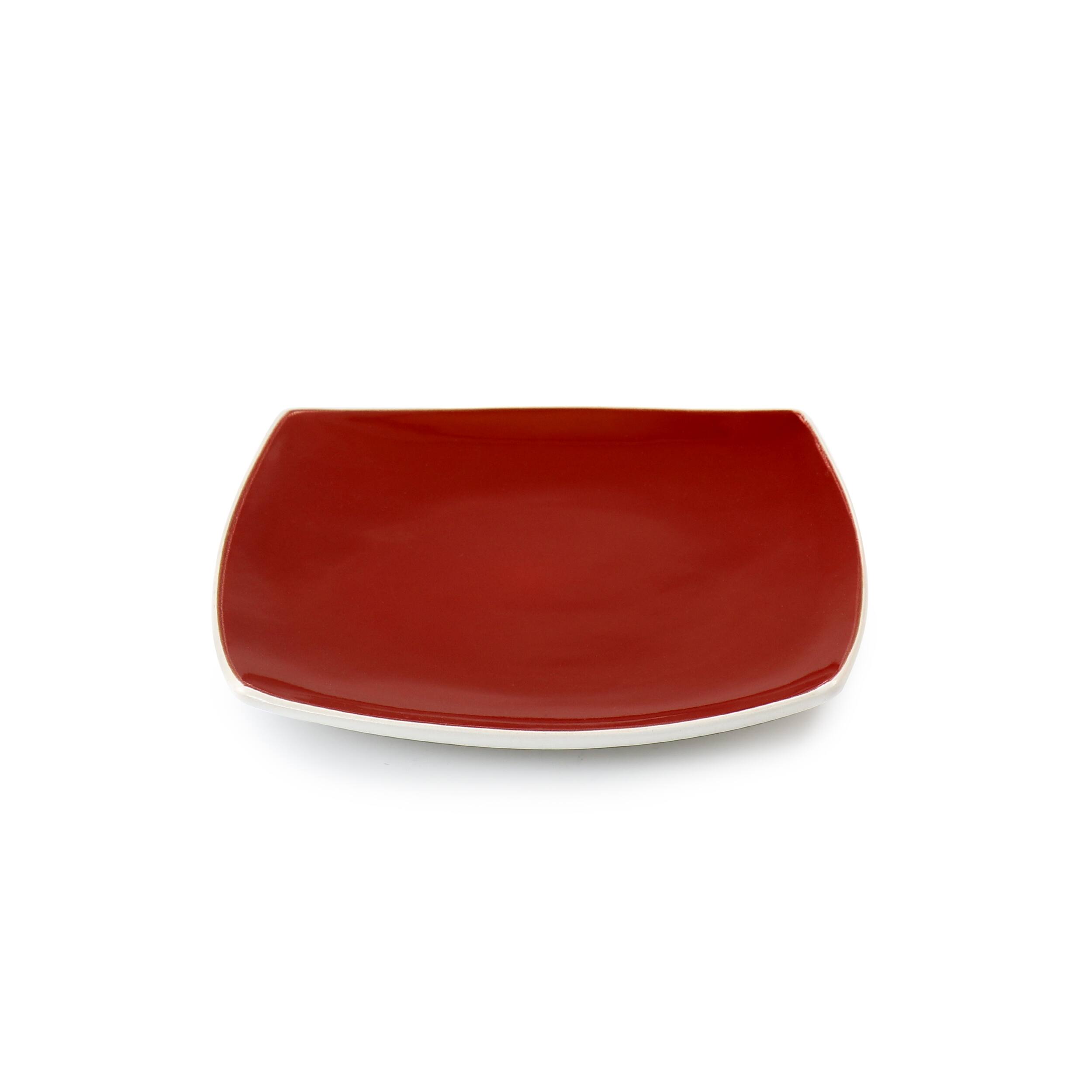 Alt View 3. Gibson - Gibson Elite Soho Lounge 16 Piece Stoneware Dinnerware Set in Red - Red.