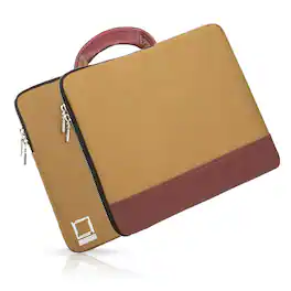Kitcheniva - Sleeve Pouch Zipper Case Carry Bag For 13" iPad Tablet - Tan/Wine