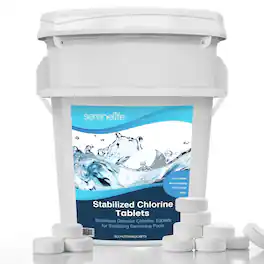 SereneLife - Stabilized Granular Chlorine Tablets – 50 lbs for Swimming Pool Sanitizing & Maintenance