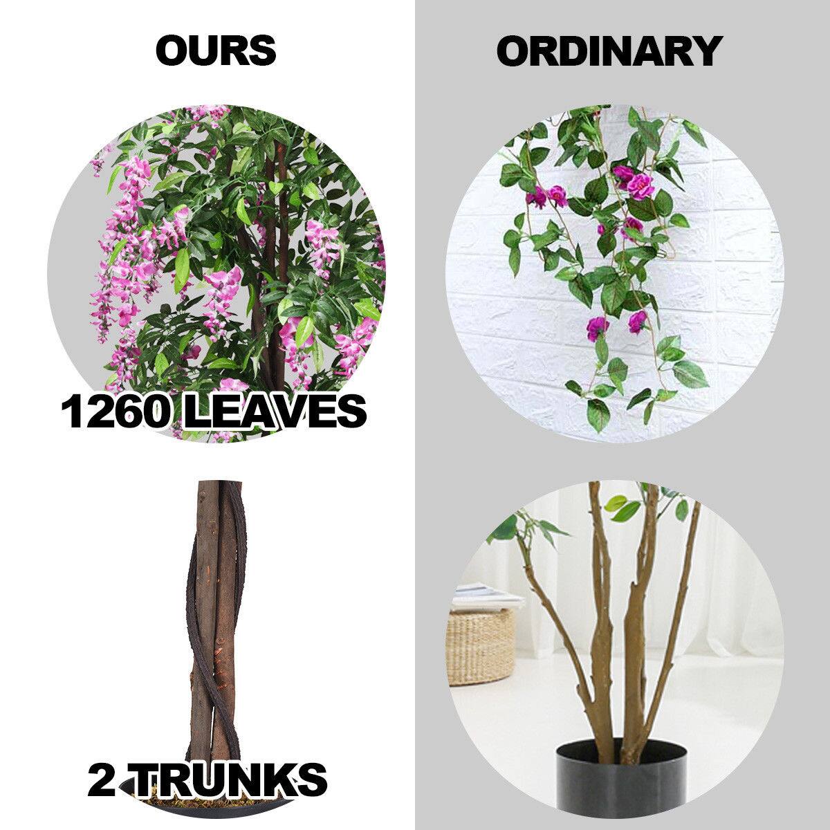The corrected text is: "OURS ORDINARY 1260 LEAVES 2 TRUNKS."