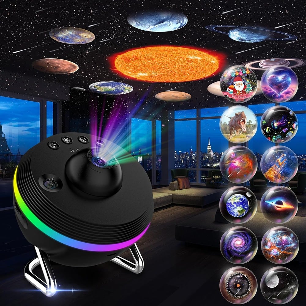 ACJPR - Star Projector Galaxy Light – 13-in-1 HD, Meteor & RGB Effects, Timer