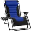 Front. Best Choice Products - Best Choice Products Oversized Padded Zero Gravity Chair, Folding Outdoor Patio Recliner w/ Side Tray - Blue - Black/Blue.