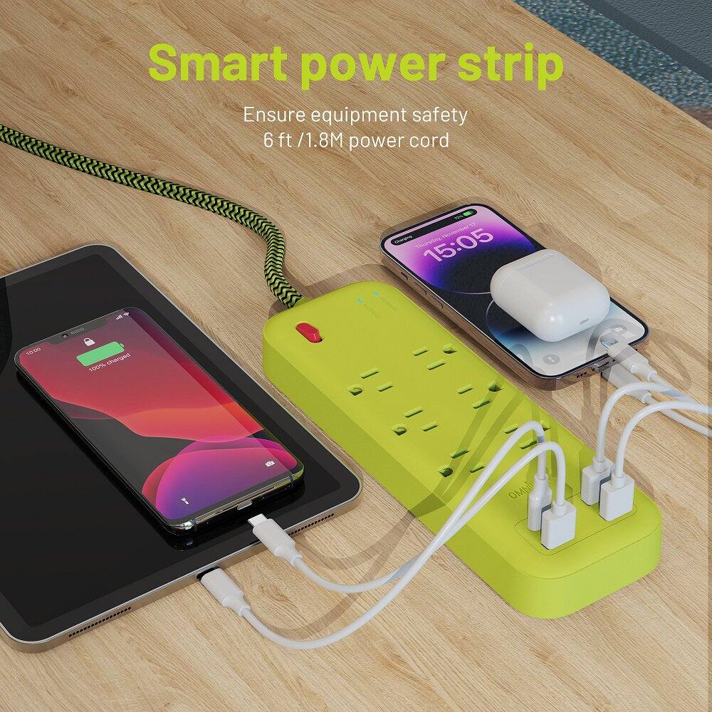Smart power strip  
Ensure equipment safety  
6 ft /1.8M power cord