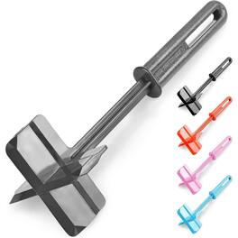 Zulay Kitchen - Ground Beef Chopper Tool Hamburger Smasher Tool - Meat Chopper For Ground Beef - Charcoal