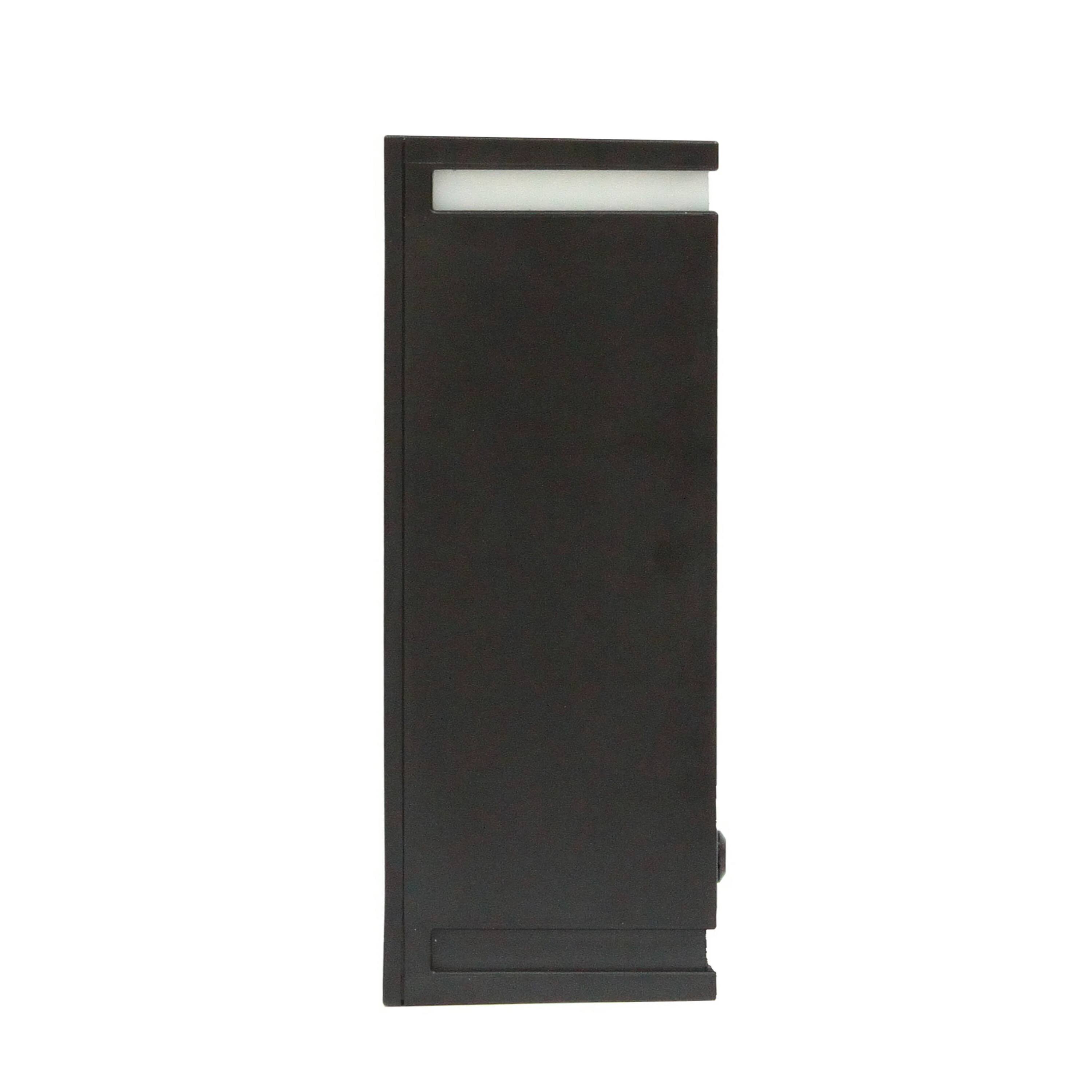 Back. Techko Maid - Solar Outdoor LED Wall Sconce - Single Direction Light - Black.