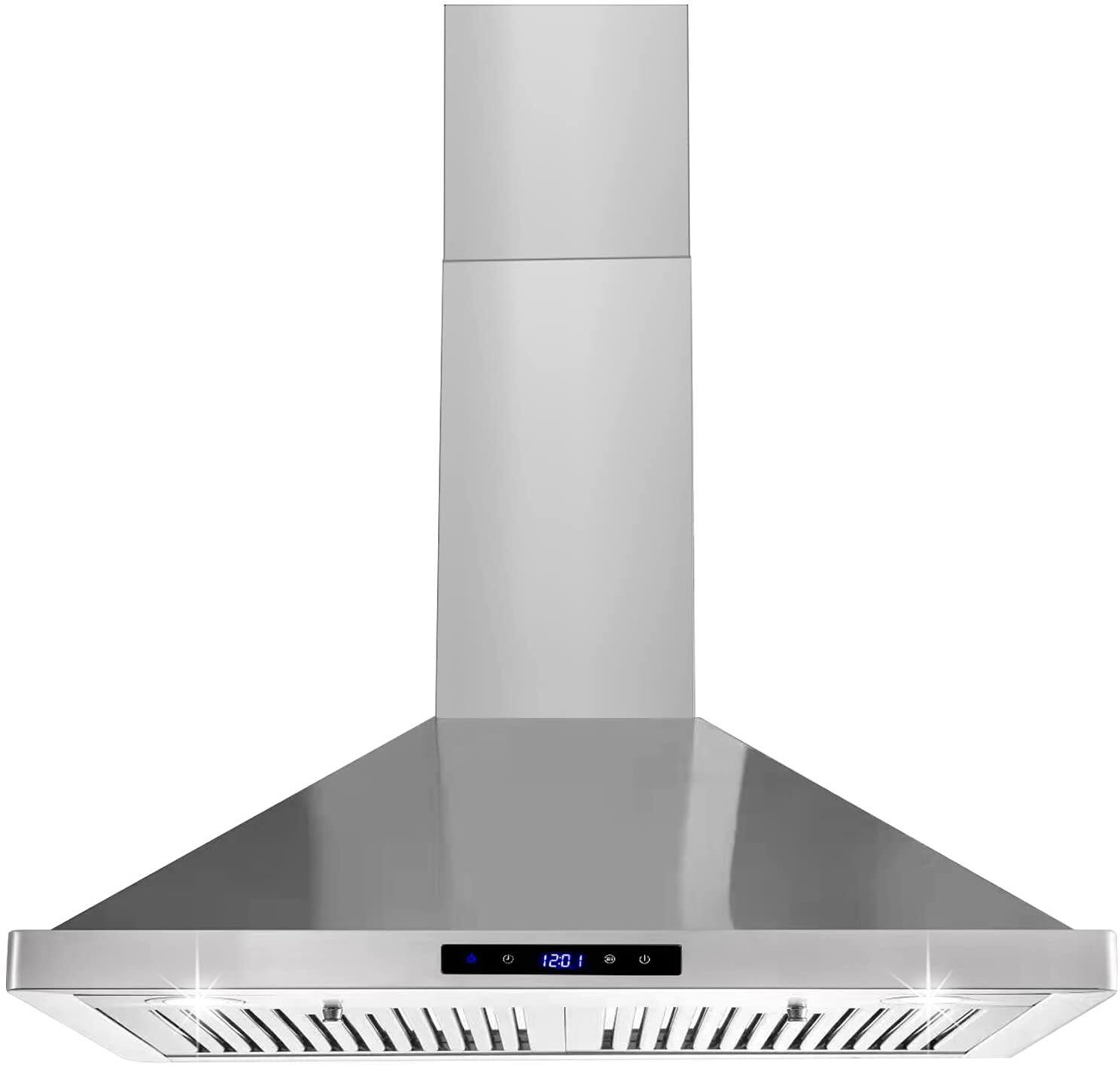 Front. Lycvki - 30 Inch Wall Mount Range Hood 700 CFM Touch Control 3 Speed - Stainless Steel.