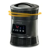 Honeywell - 360 Surround Digital Fan-Forced Heater - Black - Front_Zoom