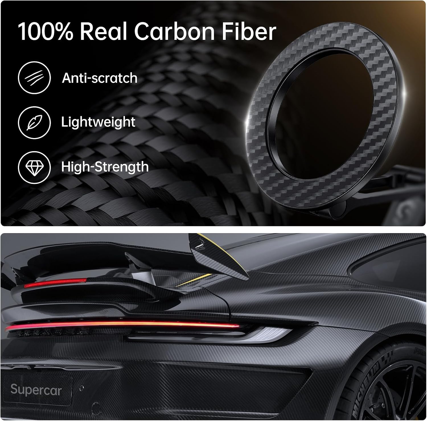 100% Real Carbon Fiber

- Anti-scratch
- Lightweight
- High-Strength

Supercar

MICHELIN