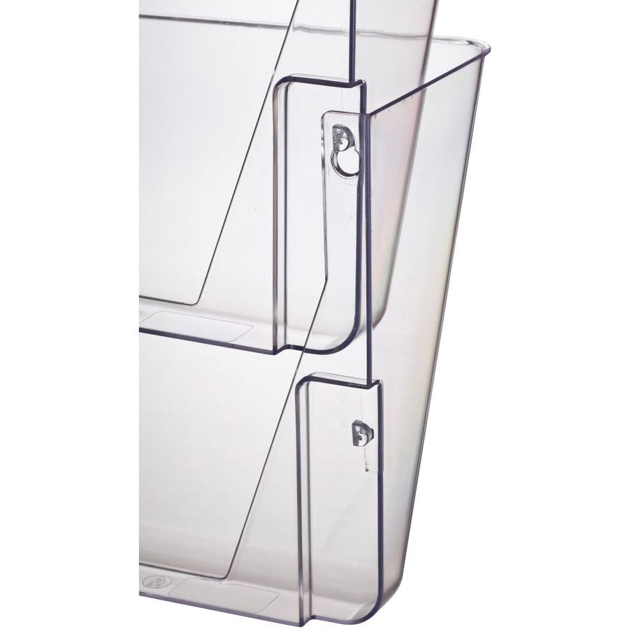 Angle. Officemate - Officemate Mountable Wall File - 10.62" Height x 13" Width x 4.12" Depth - Clear - Plastic - 1 Box.