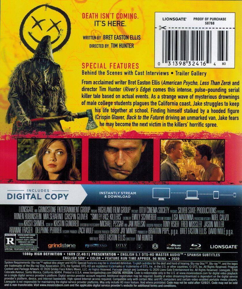 Alt View 1. Smiley Face Killers   - BLU-RAY.