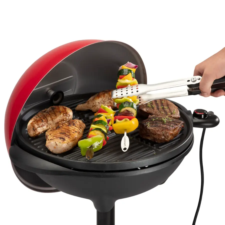 Alt View 22. Cuisinart - 2-in-1 Indoor/Outdoor Electric Grill - Red.