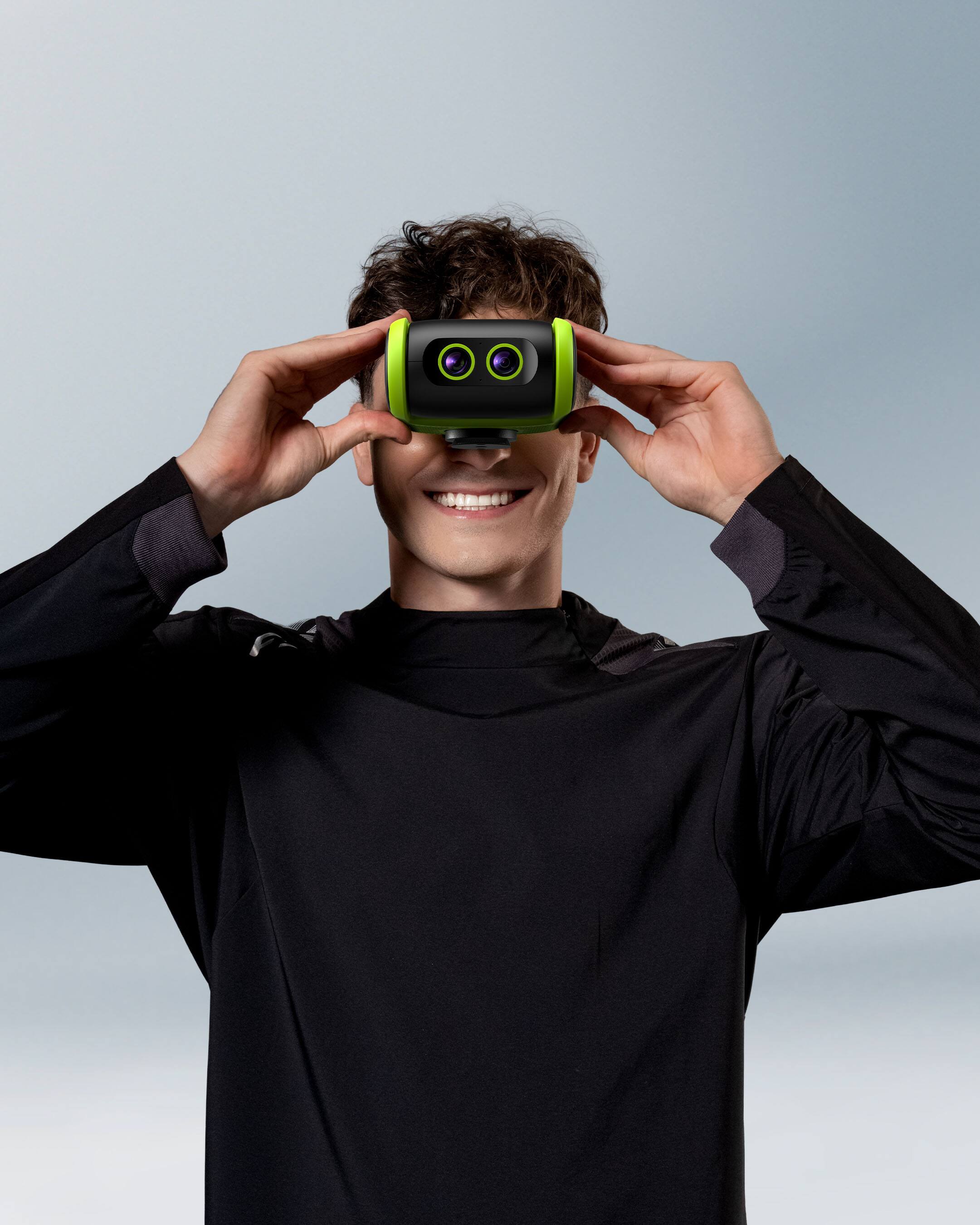 Alt View 6. XbotGo - Falcon AI Sports Camera, 4K Auto-Tracking Action Cam for Team Sports, Dual Lens with Live Streaming, No Subscription - Edge Green.