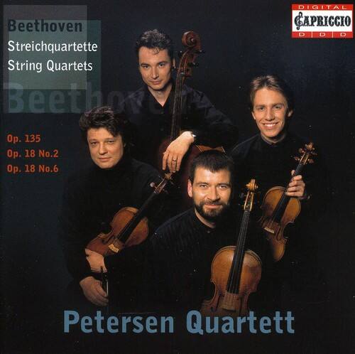 Beethoven  
Streichquartette  
String Quartets  

Op. 135  
Op. 18 No. 2  
Op. 18 No. 6  

Petersen Quartett  

DIGITAL  
GAPRICCIO  
D D D