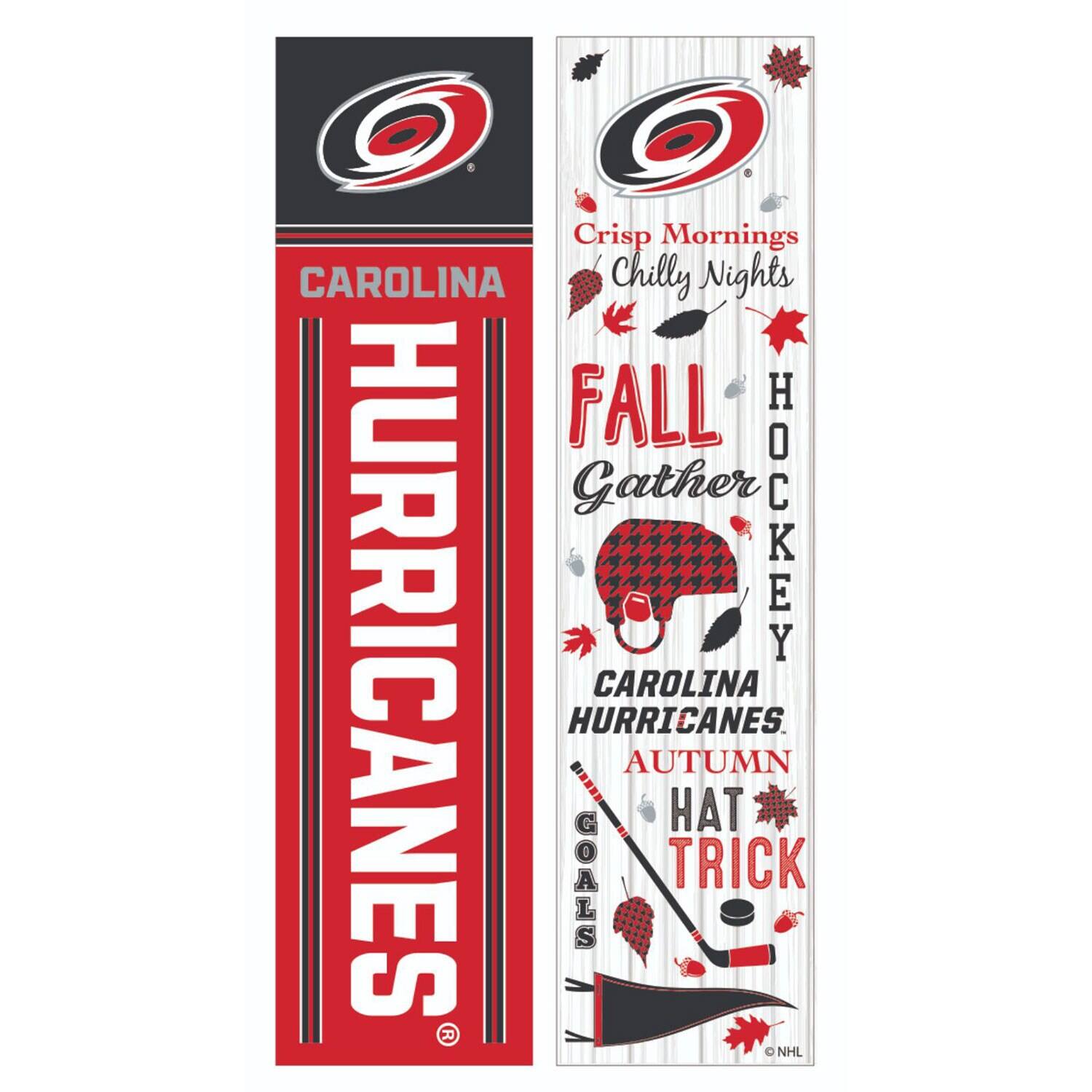 Evergreen Enterprises - Carolina Hurricanes 47" Double Sided Fall Leaner Fan Sign - Multicolor