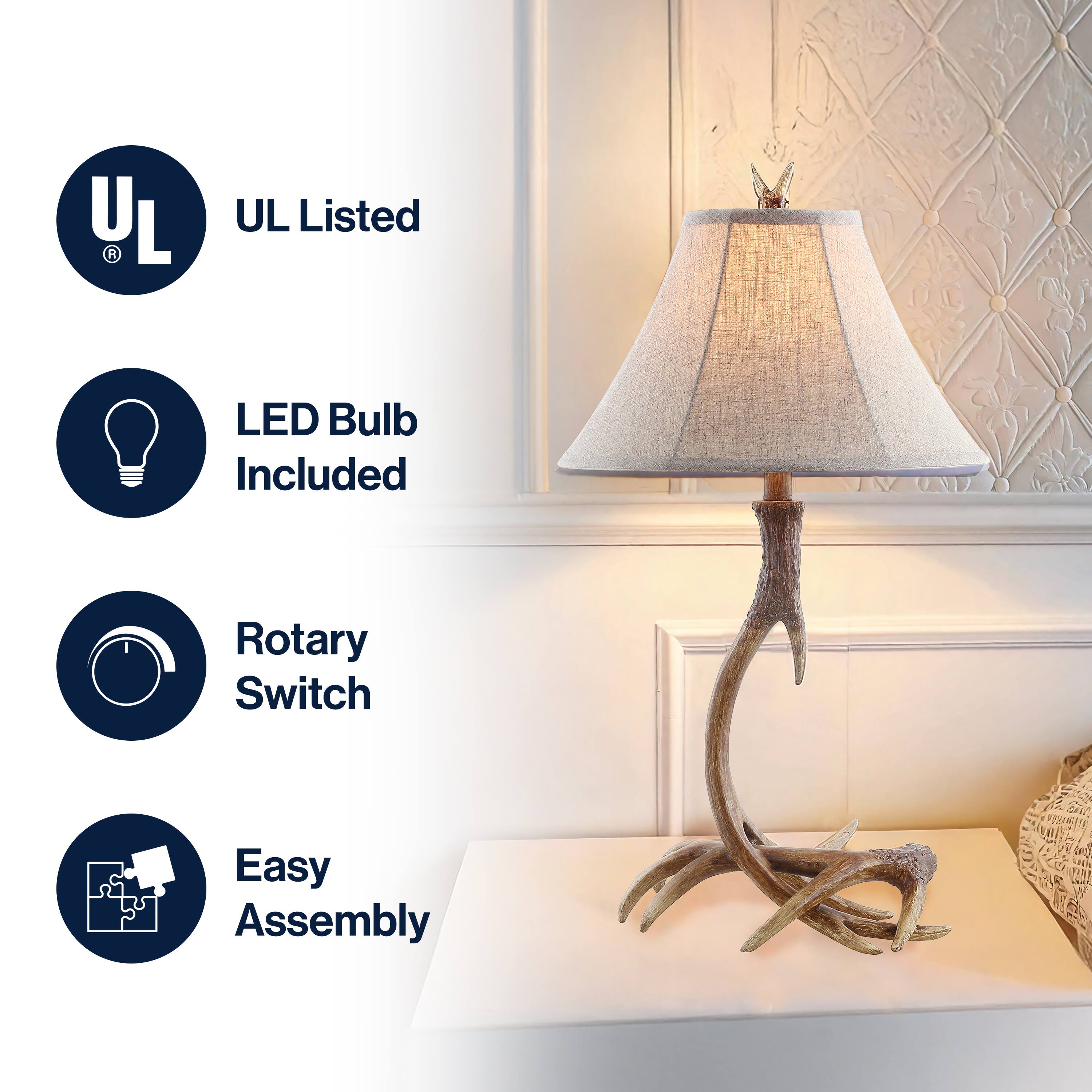 UL Listed LED Bulb Included Rotary Switch Easy Assembly