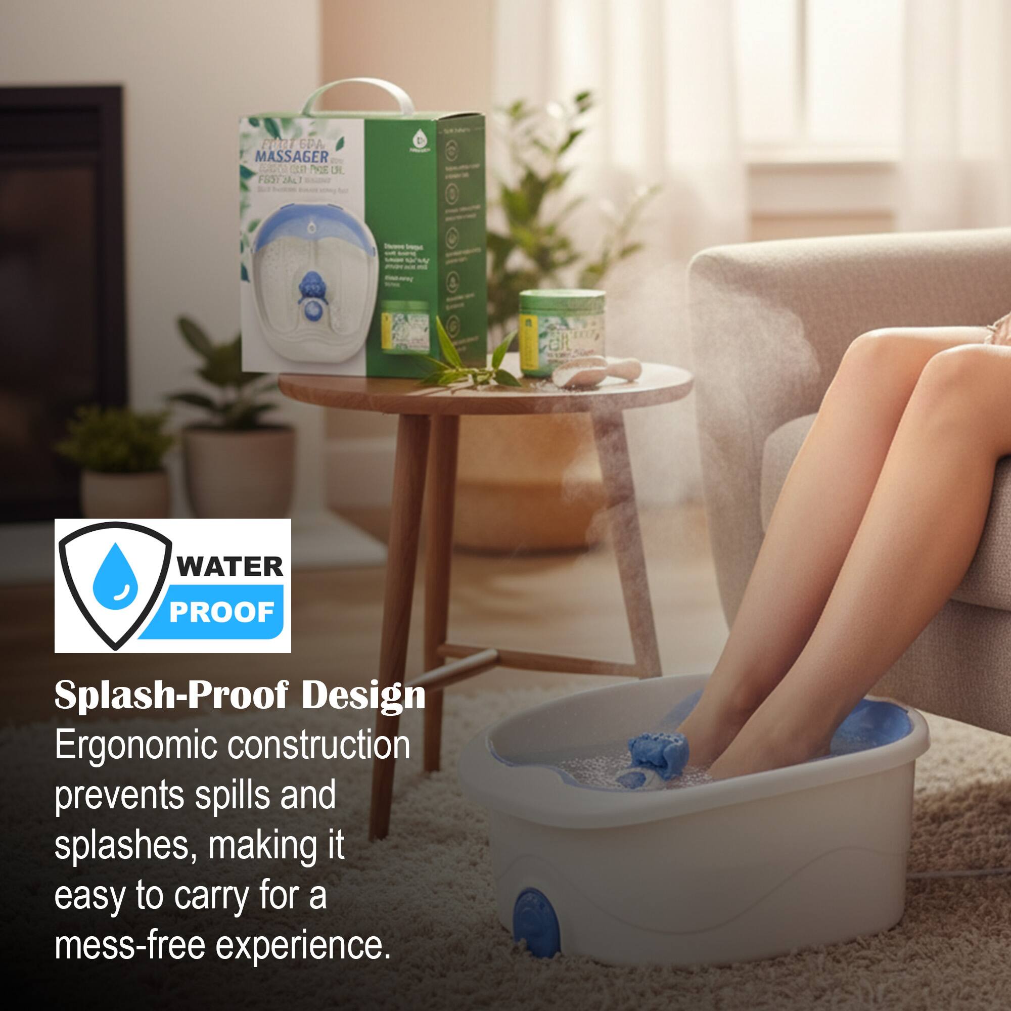 2010 A MASSAGER ddl Cn or JE FIOT 3AL - all WATER PROOF Splash-Proof Design Ergonomic construction prevents spills and splashes, making it easy to carry for a mess-free experience.
