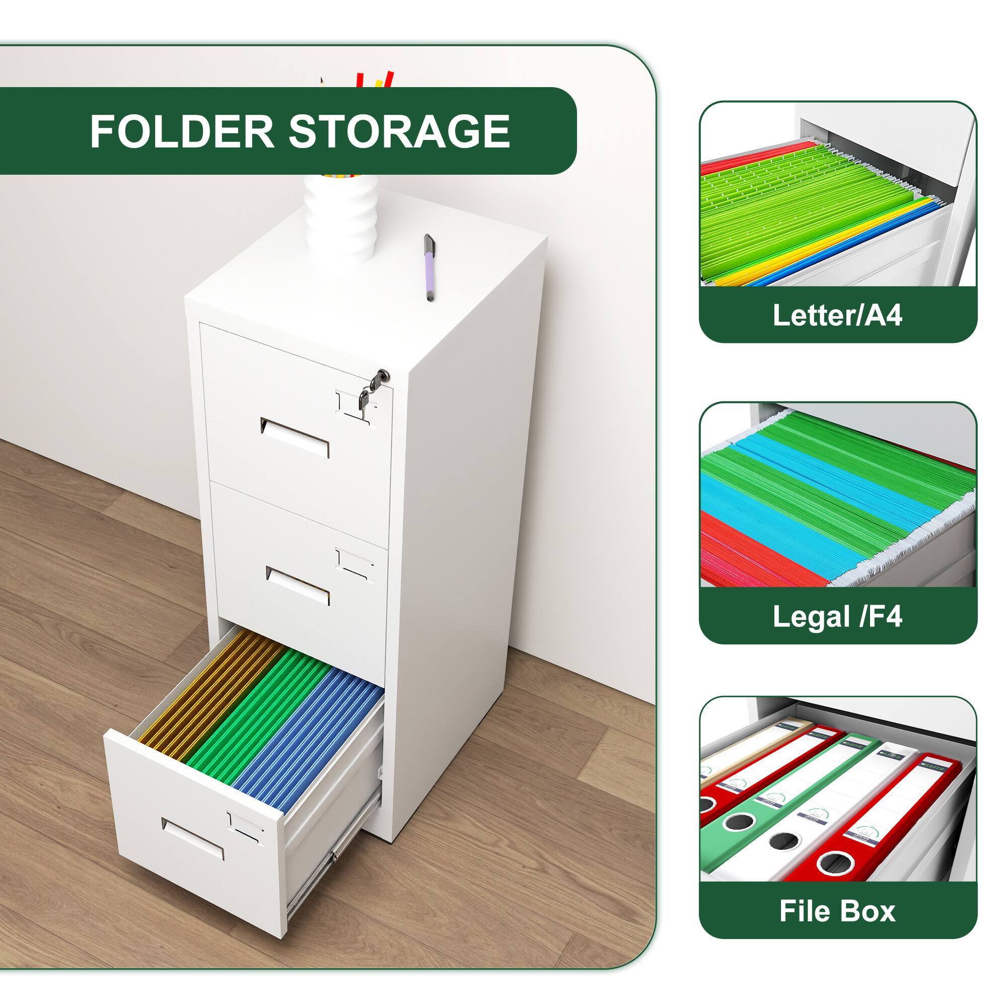FOLDER STORAGE

Letter/A4  
Legal /F4  
File Box