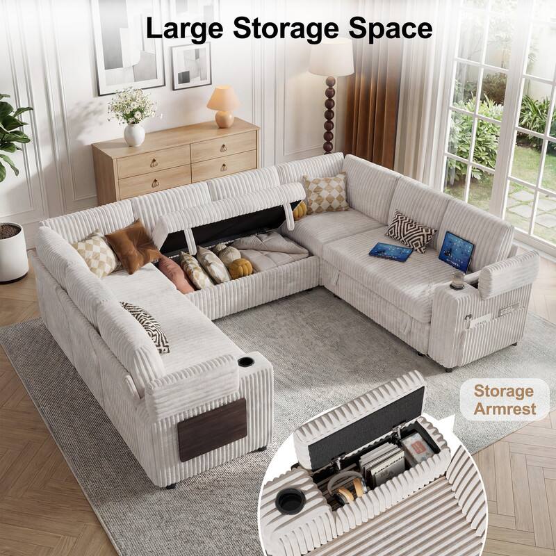 Large Storage Space  
Storage Armrest