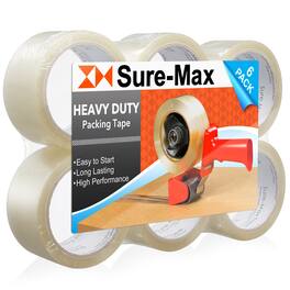 Sure-Max - 2-in Heavy-Duty Shipping Packing Tape (60 yard/360-ft ea) 2.7mil - Clear