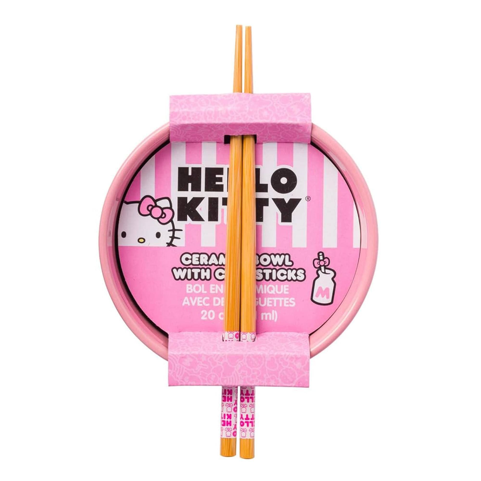 HELLO KITTY  
CERAMIC BOWL WITH CERAMIC STICKS  
BOL EN CERAMIQUE AVEC 20 CERAMIQUE STICKS  
Ml)