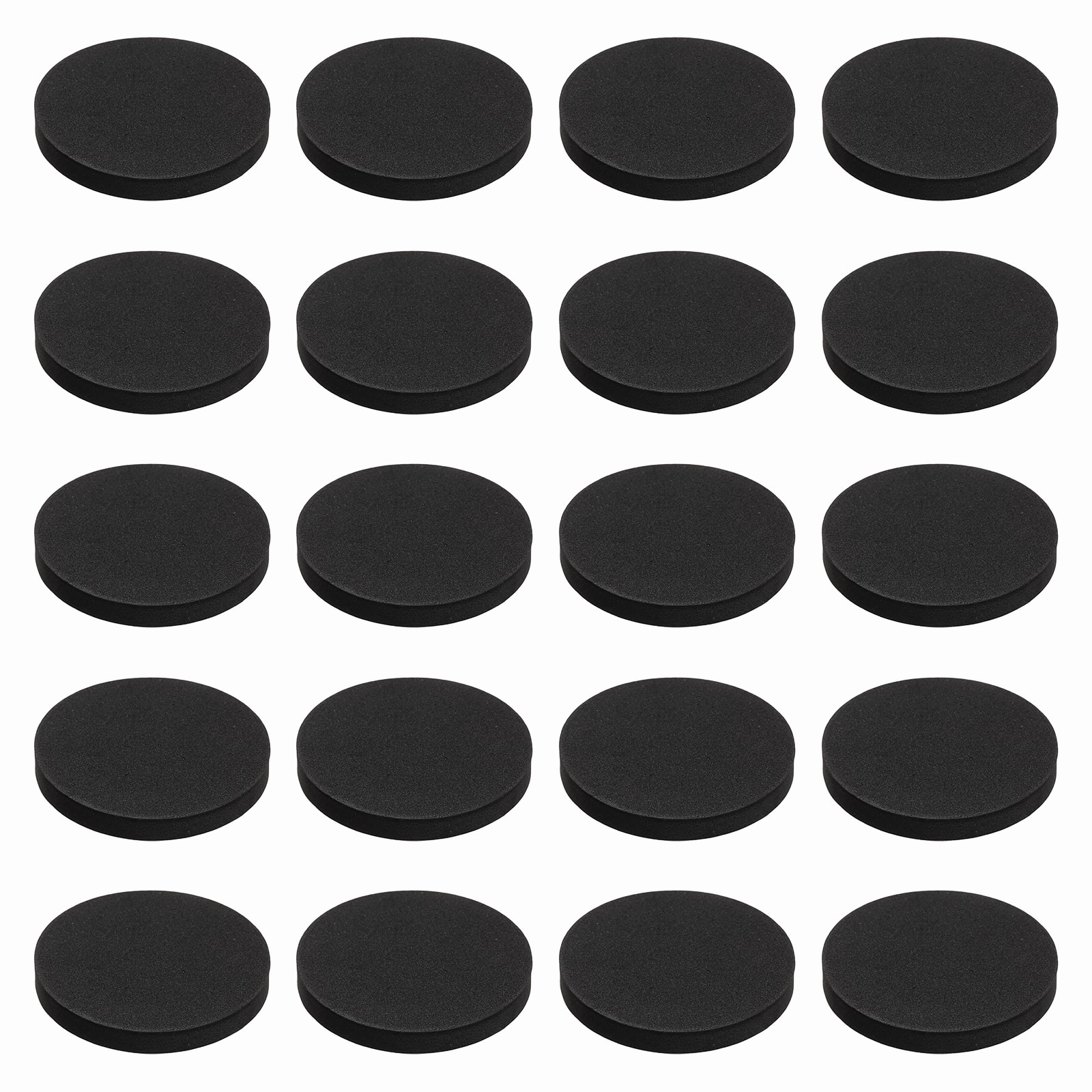 Unique Bargains - Single Sided Speaker Isolation Pads 60x8mm Round EVA Acoustic Foam Anti-Vibration Feet for Speaker Subwoofer, 32pcs - Black