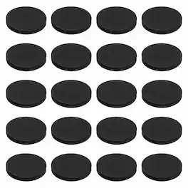 Unique Bargains - Single Sided Speaker Isolation Pads 60x8mm Round EVA Acoustic Foam Anti-Vibration Feet for Speaker Subwoofer, 32pcs - Black