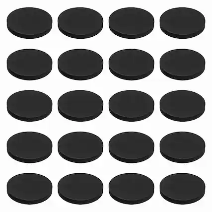 Front. Unique Bargains - Single Sided Speaker Isolation Pads 60x8mm Round EVA Acoustic Foam Anti-Vibration Feet for Speaker Subwoofer, 32pcs - Black.