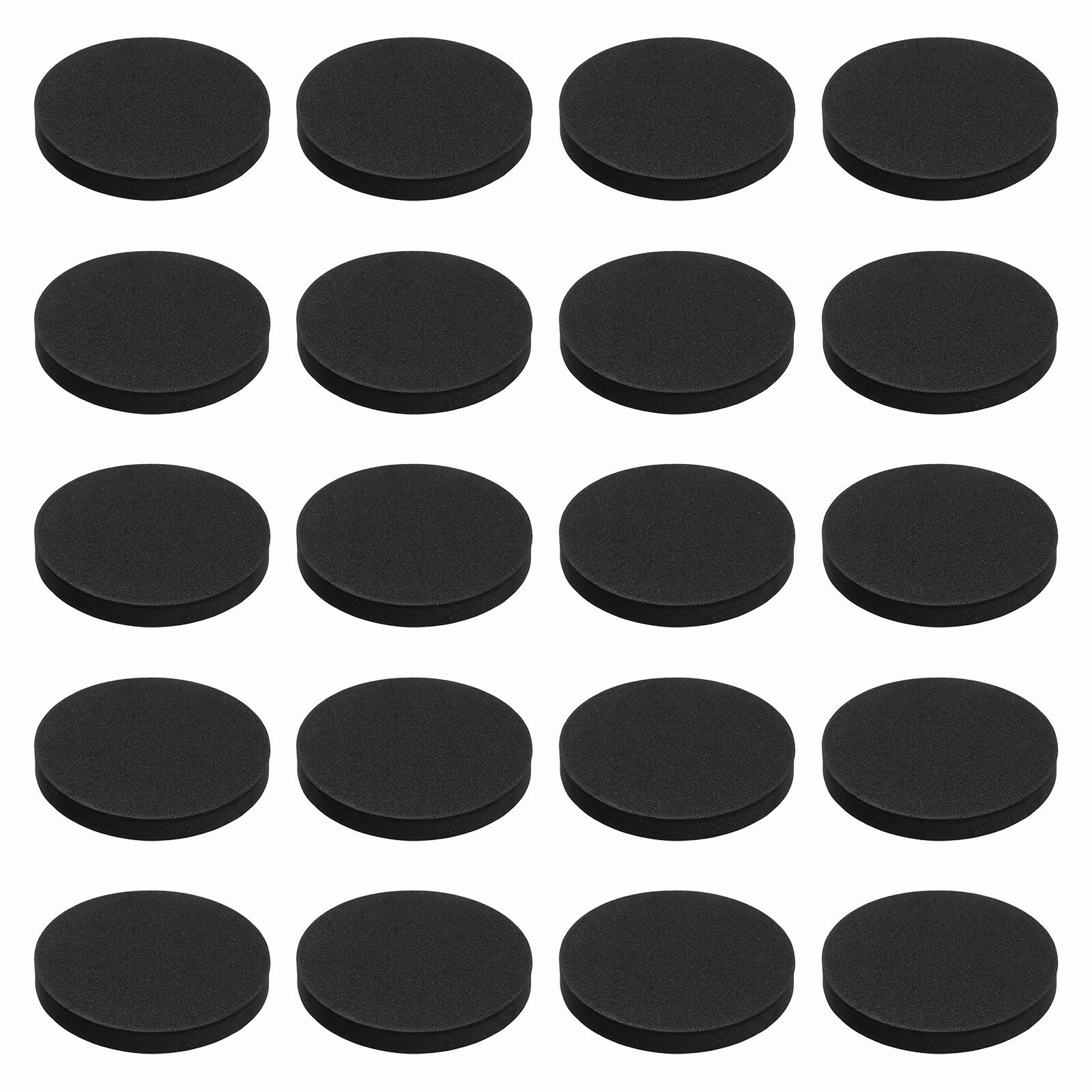 Front. Unique Bargains - Single Sided Speaker Isolation Pads 60x8mm Round EVA Acoustic Foam Anti-Vibration Feet for Speaker Subwoofer, 32pcs - Black.