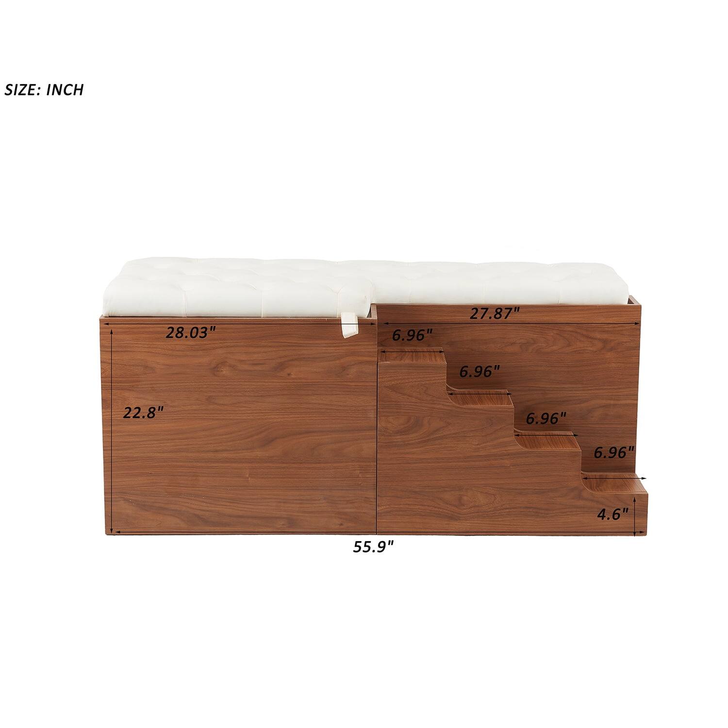 SIZE: INCH  
28.03" x 27.87" x 22.8" x 55.9"  
6.96" (height)  
4.6" (depth)