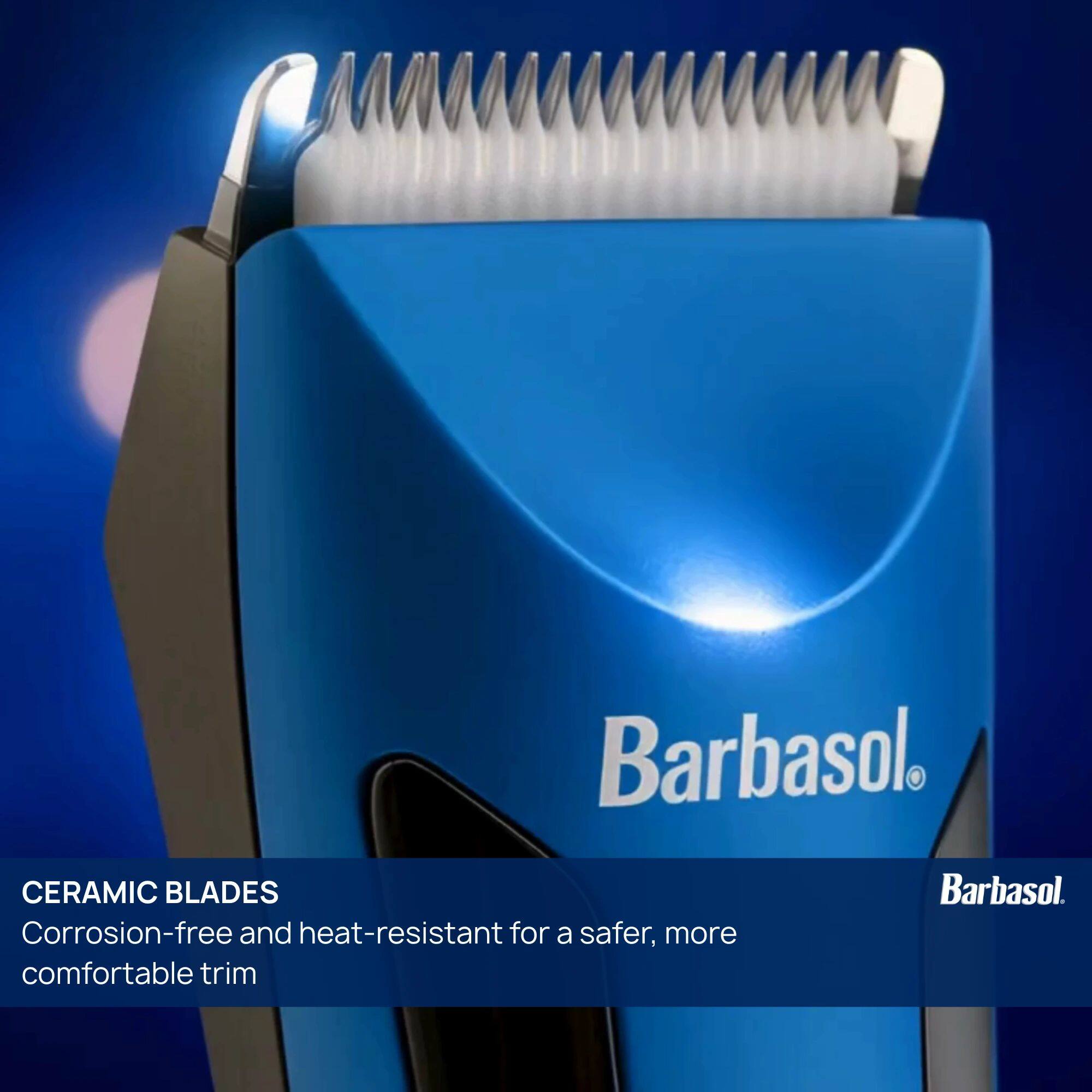 Barbasol CERAMIC BLADES  
Corrosion-free and heat-resistant for a safer, more comfortable trim