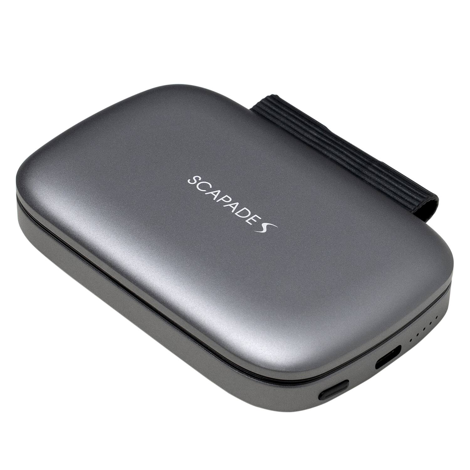 Alt View 8. Scapade - 5000mAh MagPower Pro 3-in-1 Foldable Magnetic Portable Power Pack - Black.