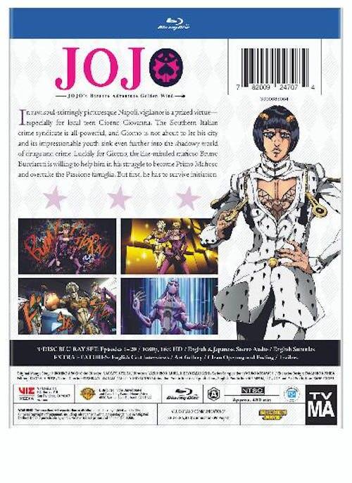 Back. JoJo's Bizarre Adventure: Golden Wind Part 1 (Box Set) [Blu-ray].
