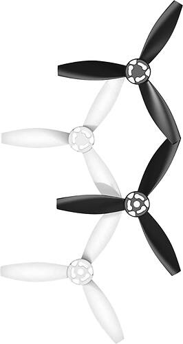 Parrot - Propellers for Parrot Bebop 2 Quadcopter (2-Pack) - White - Larger Front