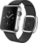 Angle Zoom. Apple Watch (first-generation) 38mm Stainless Steel Case - Black Modern Buckle – Medium.