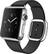 Angle. Apple - Apple Watch (first-generation) 38mm Stainless Steel Case - Black Modern Buckle – Medium.