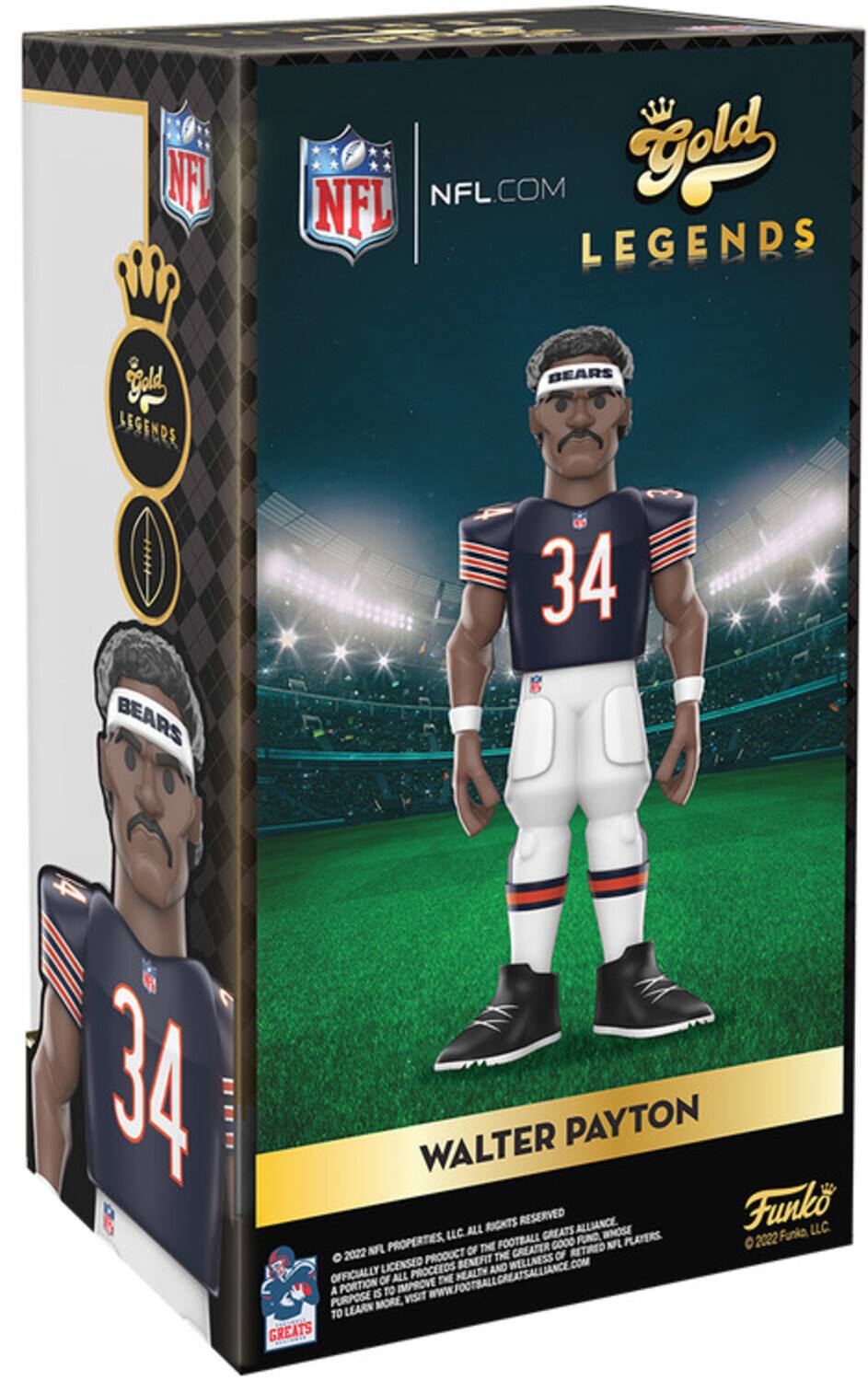 Funko GOLD 12 NFL LEGENDS: Bears Walter Payton (Styles May Vary