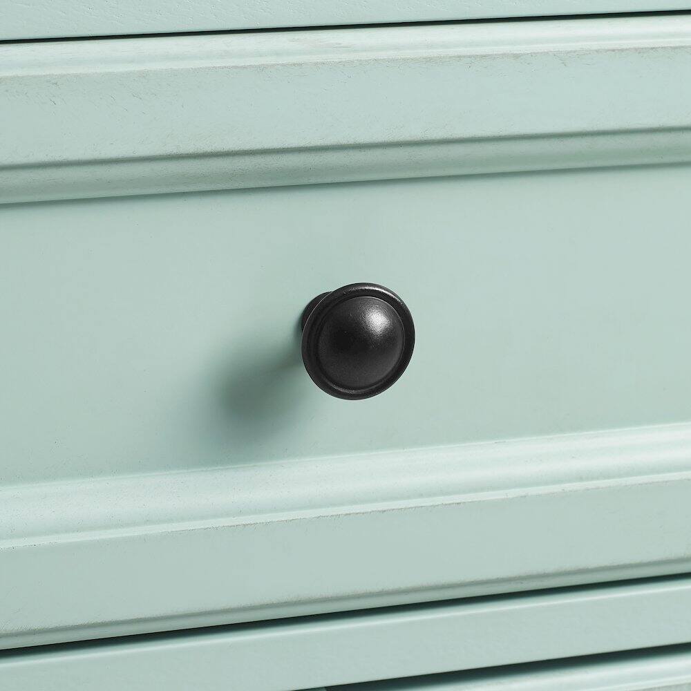 Alt View 4. Crosley Furniture - Tara Sideboard - Distressed Seafoam Blue.