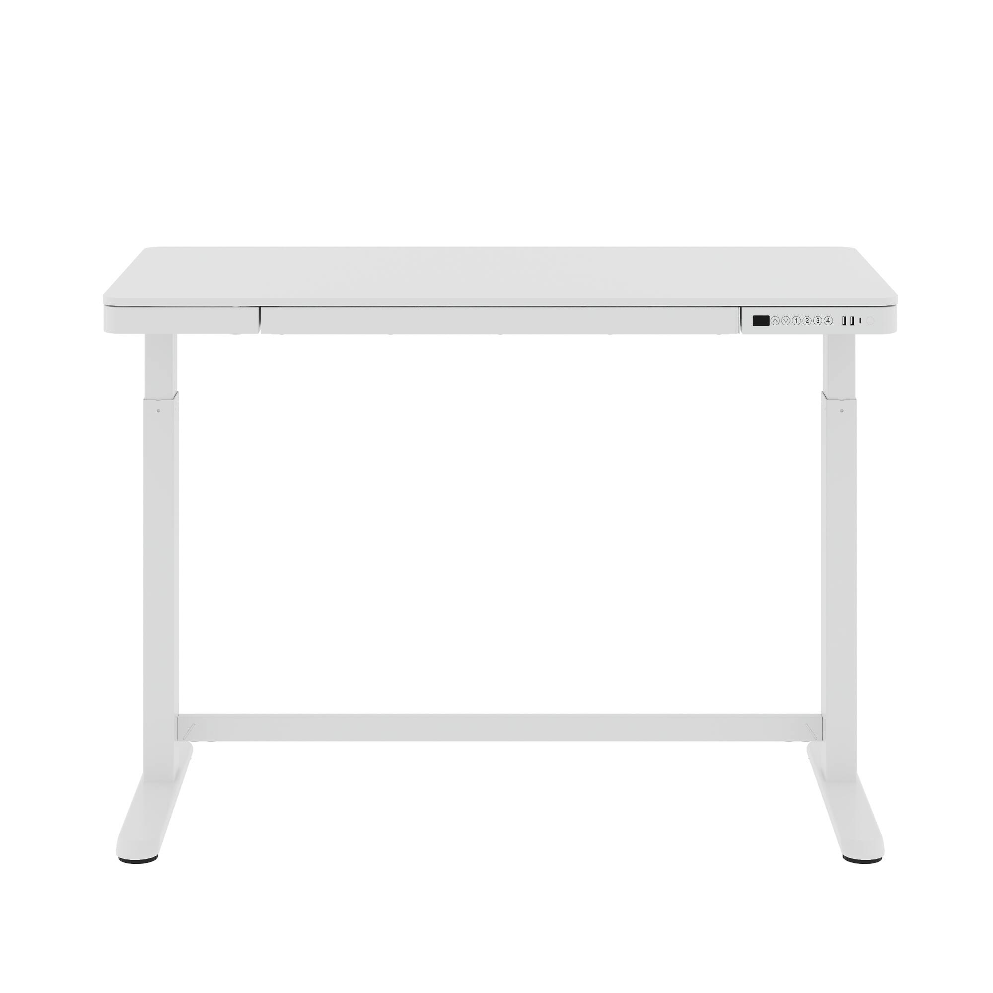 Alt View 5. FlexiSpot - FlexiSpot EW8 Electric 48"W Electric Height-Adjustable Standing Desk, White - White.