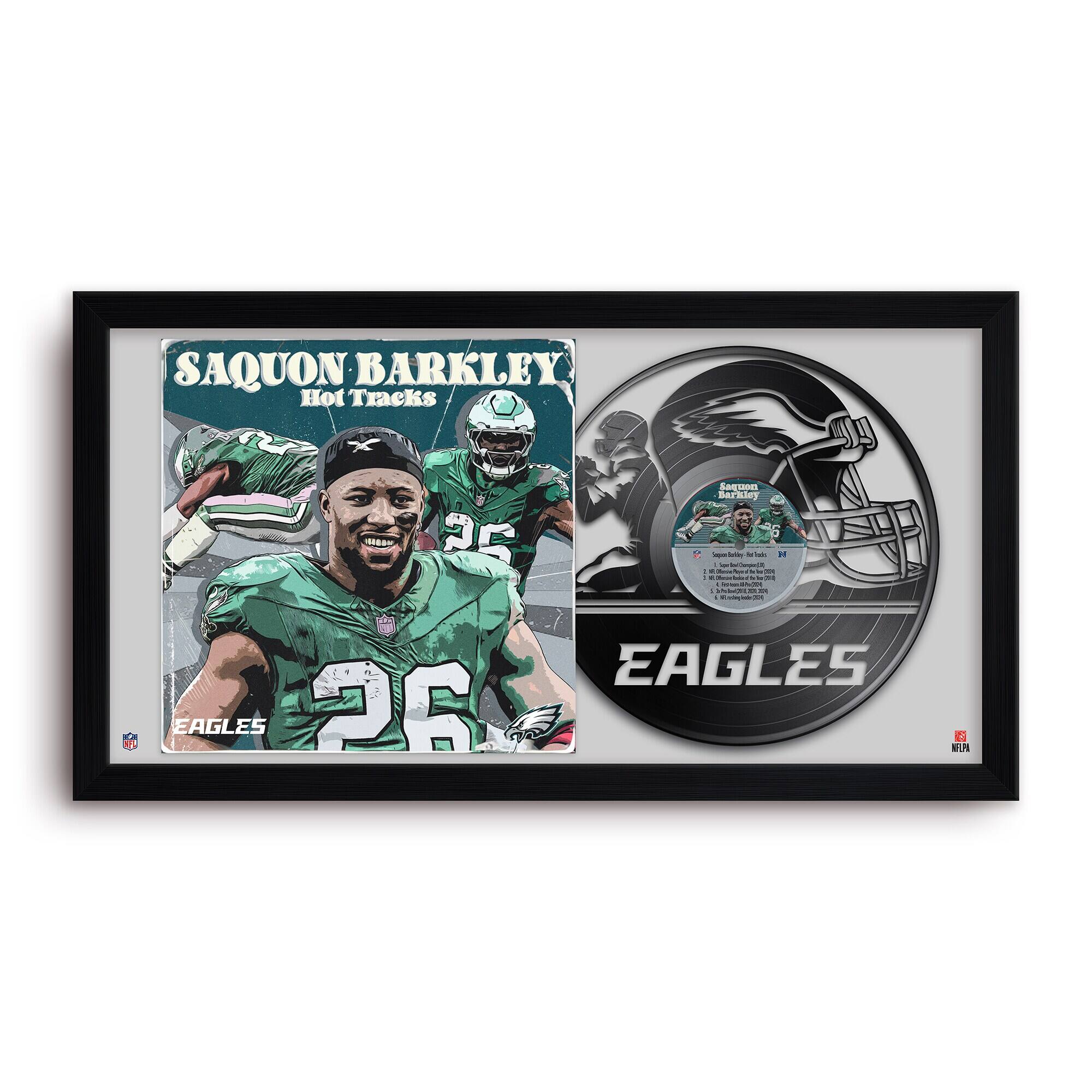 Saquon Barkley Philadelphia Eagles 14" x 26" Framed Art Vinyl Album Print
