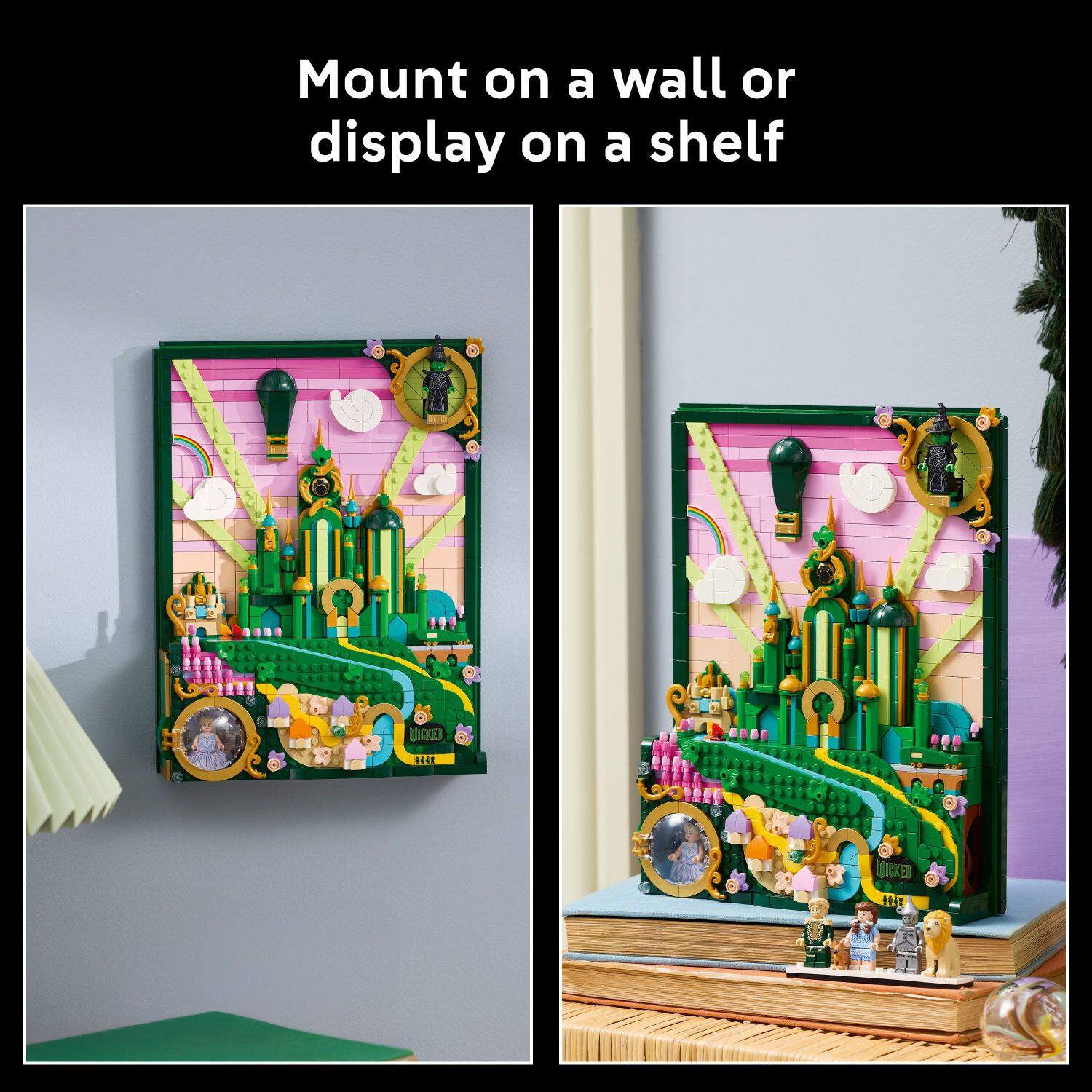 Mount on a wall or display on a shelf